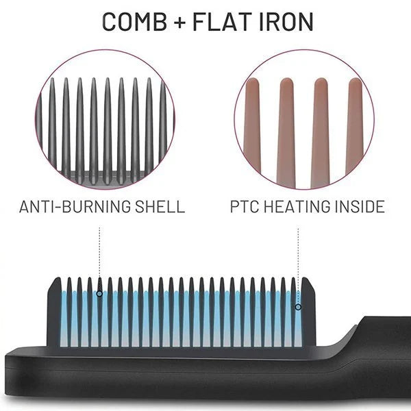 💖LAST DAY 50% OFF💖 LIMETOW™ Negative Ion Hair Straightener Styling Comb